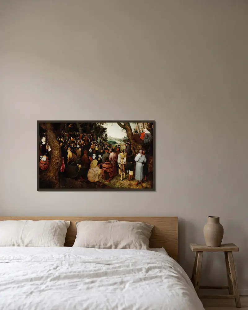 Kazanie św. Jana Chrzciciela, Pieter Bruegel The Elder w ramie na ścianie