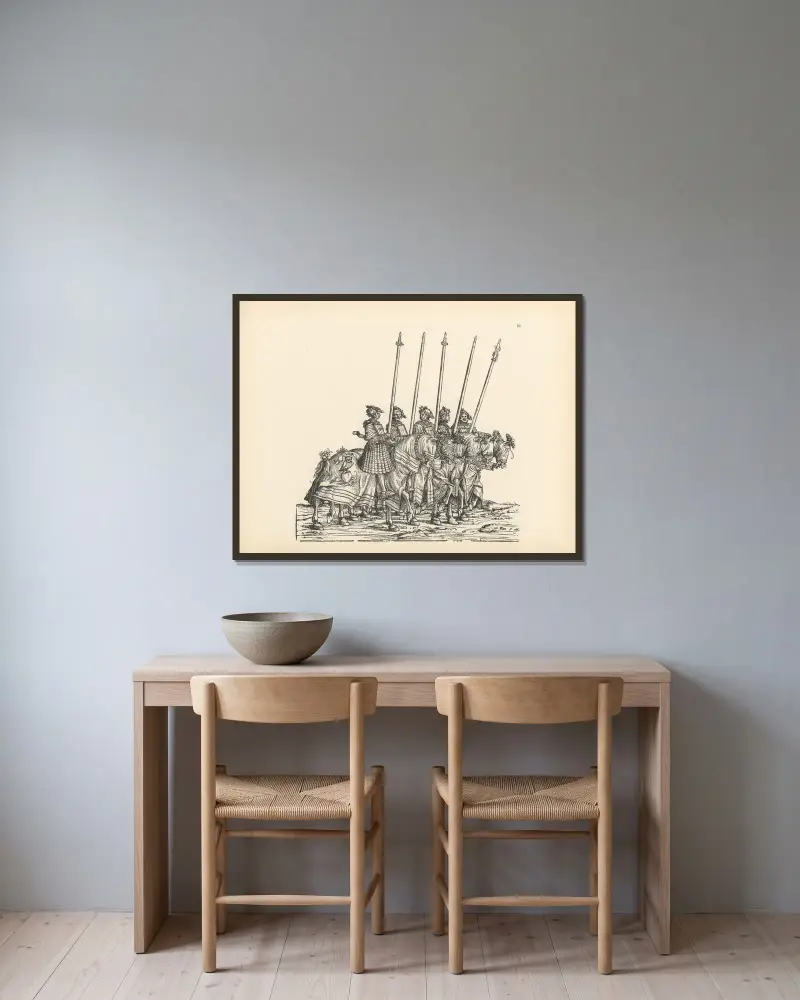 Die Triumphe Kaiser Maximilians I., Tafel 53 von Hans Burgkmair The Elder gerahmt an einer Wand
