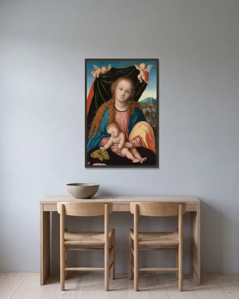 Madonna z Dzieciątkiem, 1515, Lucas Cranach the Elder w ramie na ścianie