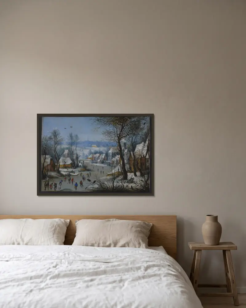 Pejzaż zimowy, Pieter Bruegel The Elder w ramie na ścianie