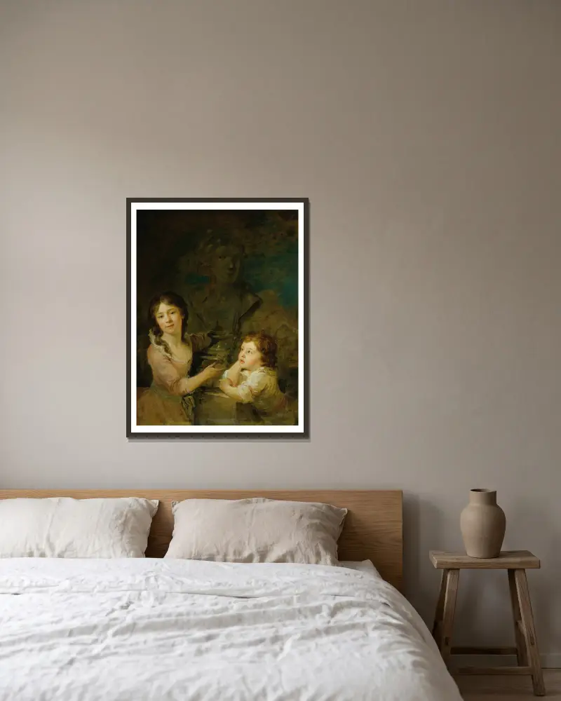 Zwei Kinder aus der Familie der Grafen Thomatis von Johann Baptist von Lampi the Elder gerahmt an einer Wand