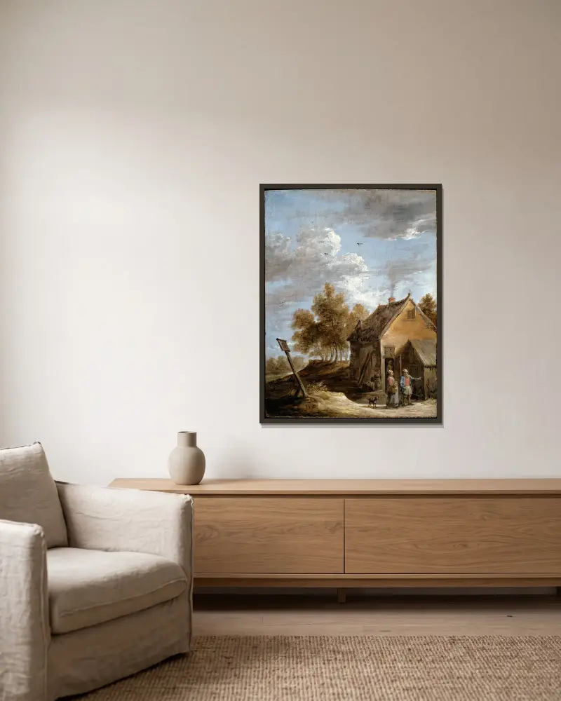 Chata, David Teniers The Younger w ramie na ścianie