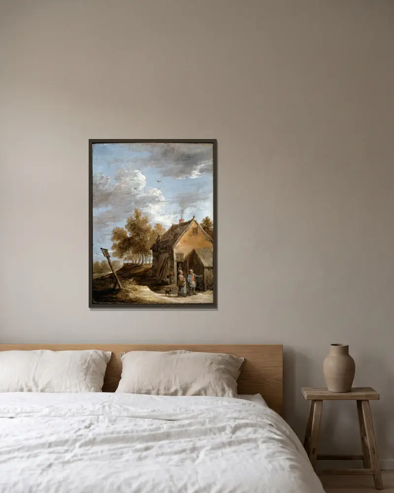 Chata, David Teniers The Younger w ramie na ścianie