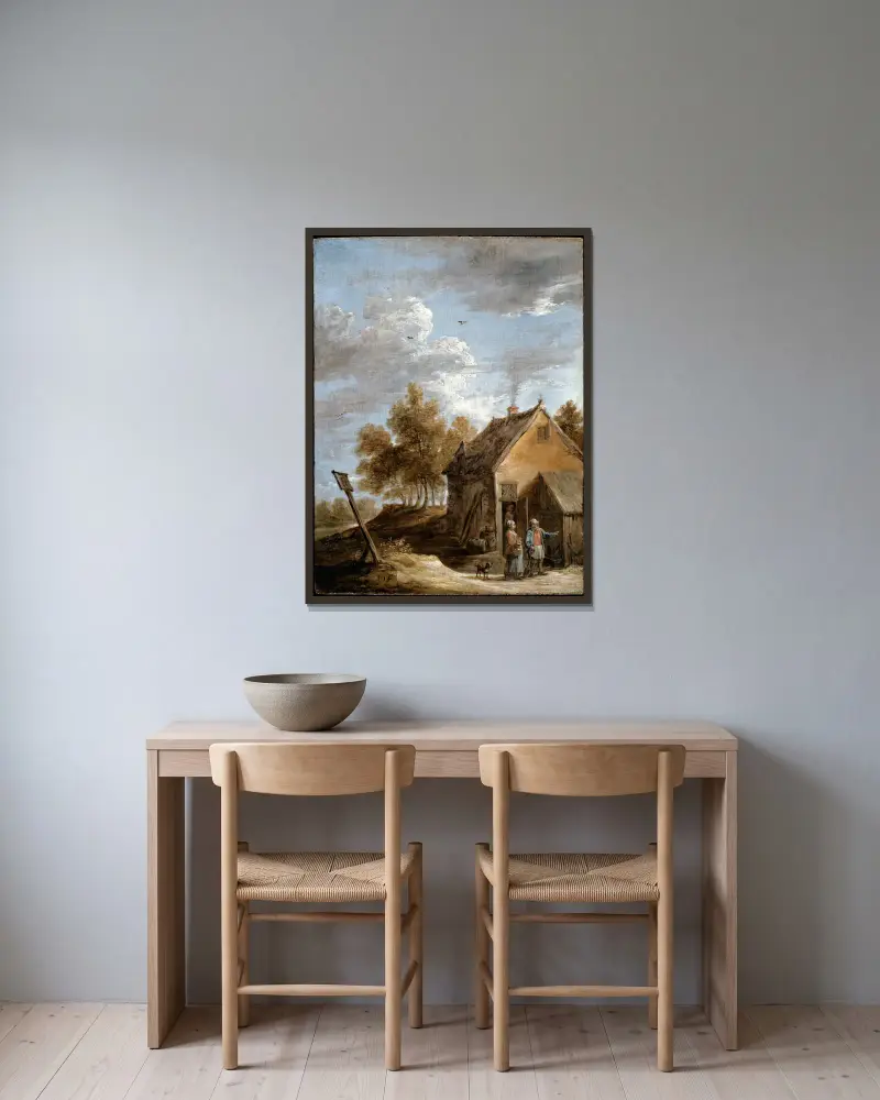 Chata, David Teniers The Younger w ramie na ścianie