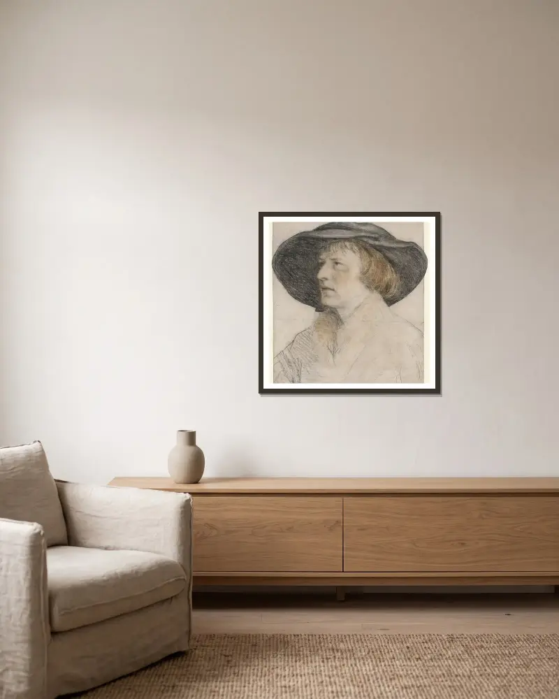 Bonifacius Amerbach von Hans Holbein The Younger gerahmt an einer Wand