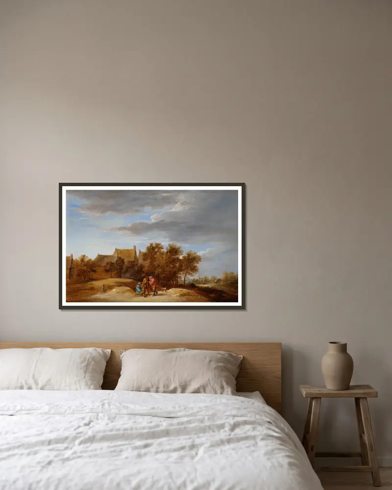 Am Wegesrand von David Teniers The Younger gerahmt an einer Wand