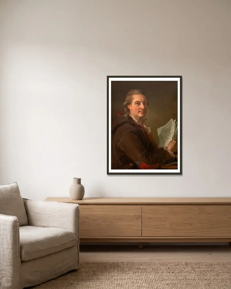 Fredric Henric af Chapman, amiral av Lorens Pasch the Younger inramad på en vägg