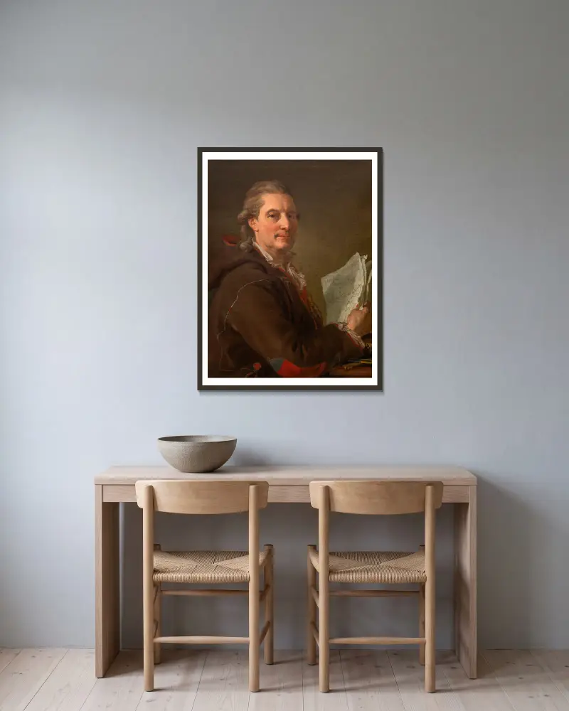 Fredric Henric af Chapman, amiral av Lorens Pasch the Younger inramad på en vägg