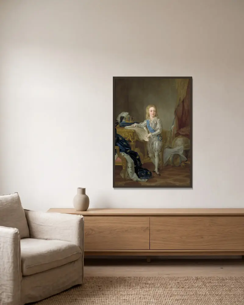 Gustav IV Adolf, 1778–1837, kung av Sverige av Lorens Pasch the Younger inramad på en vägg
