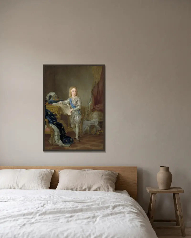 Gustav IV Adolf, 1778–1837, kung av Sverige av Lorens Pasch the Younger inramad på en vägg