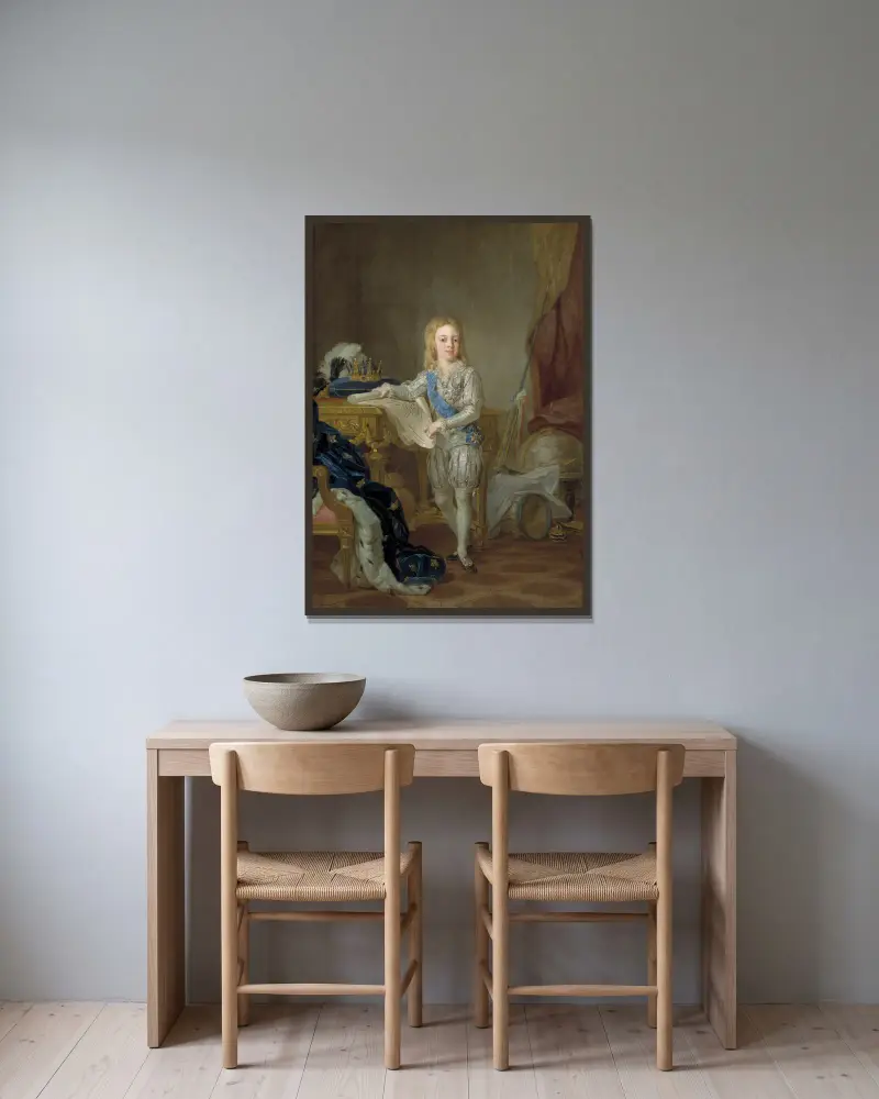 Gustav IV Adolf, 1778–1837, kung av Sverige av Lorens Pasch the Younger inramad på en vägg