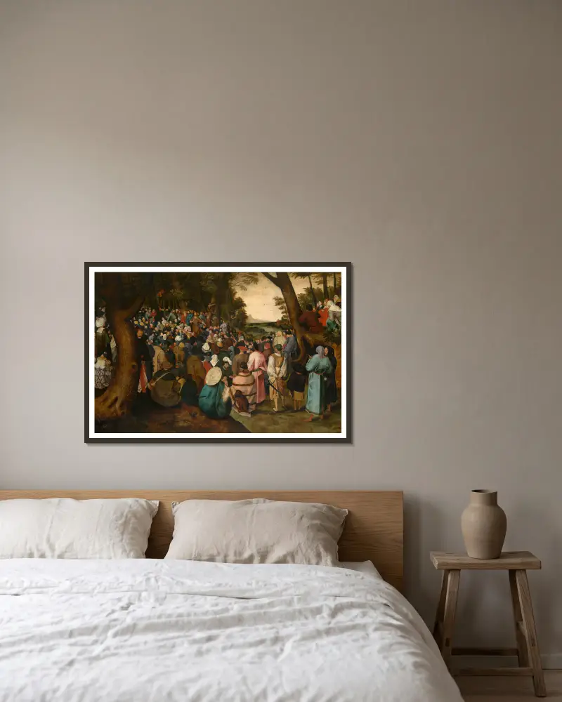 Jan Chrzciciel nauczający, Pieter Brueghel The Younger w ramie na ścianie