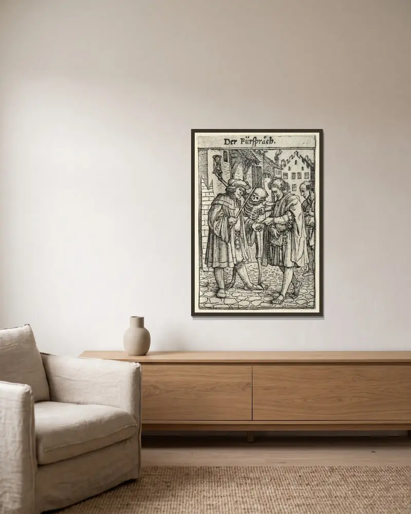 Adwokat, Hans Holbein The Younger w ramie na ścianie