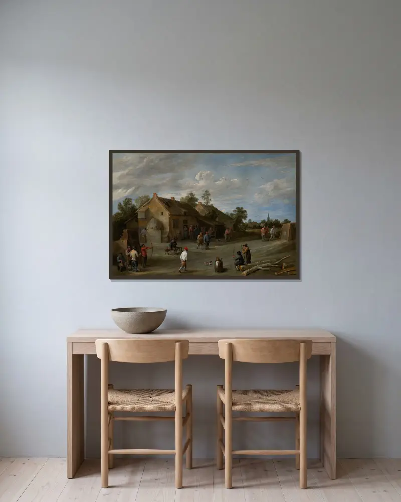 Lučištníci, David Teniers The Younger v rámu na stěně