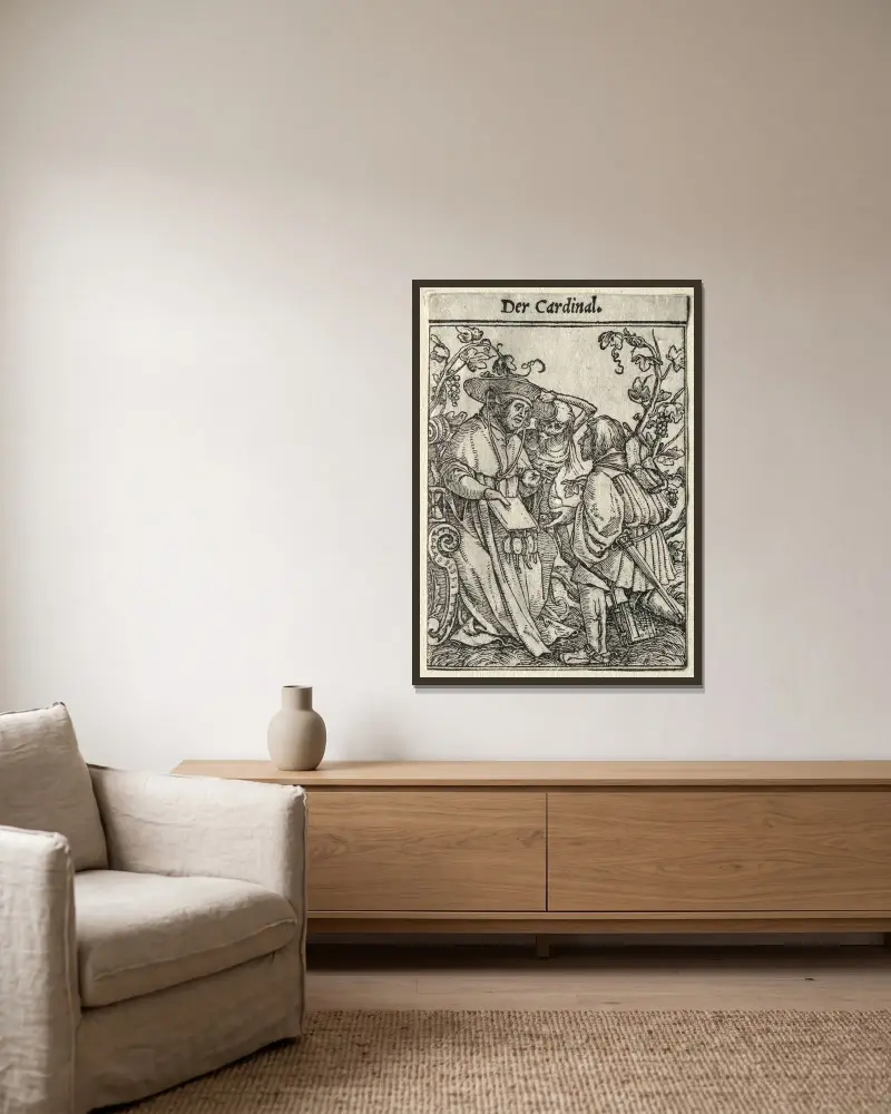 Der Kardinal von Hans Holbein The Younger gerahmt an einer Wand