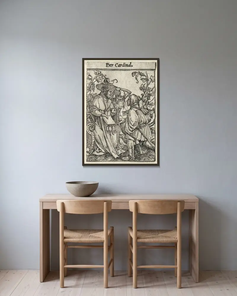 Der Kardinal von Hans Holbein The Younger gerahmt an einer Wand