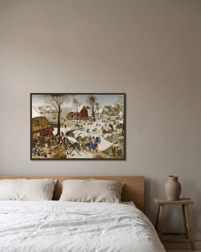 Spis ludności w Betlejem, Pieter Brueghel The Younger w ramie na ścianie