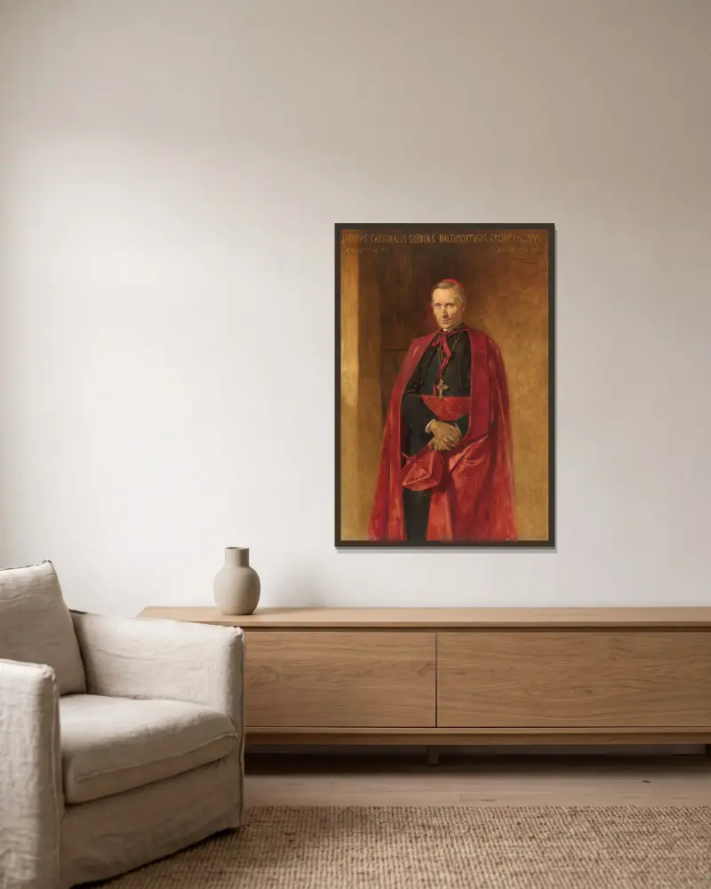 Kardinal James Gibbons von Théobald Chartran gerahmt an einer Wand