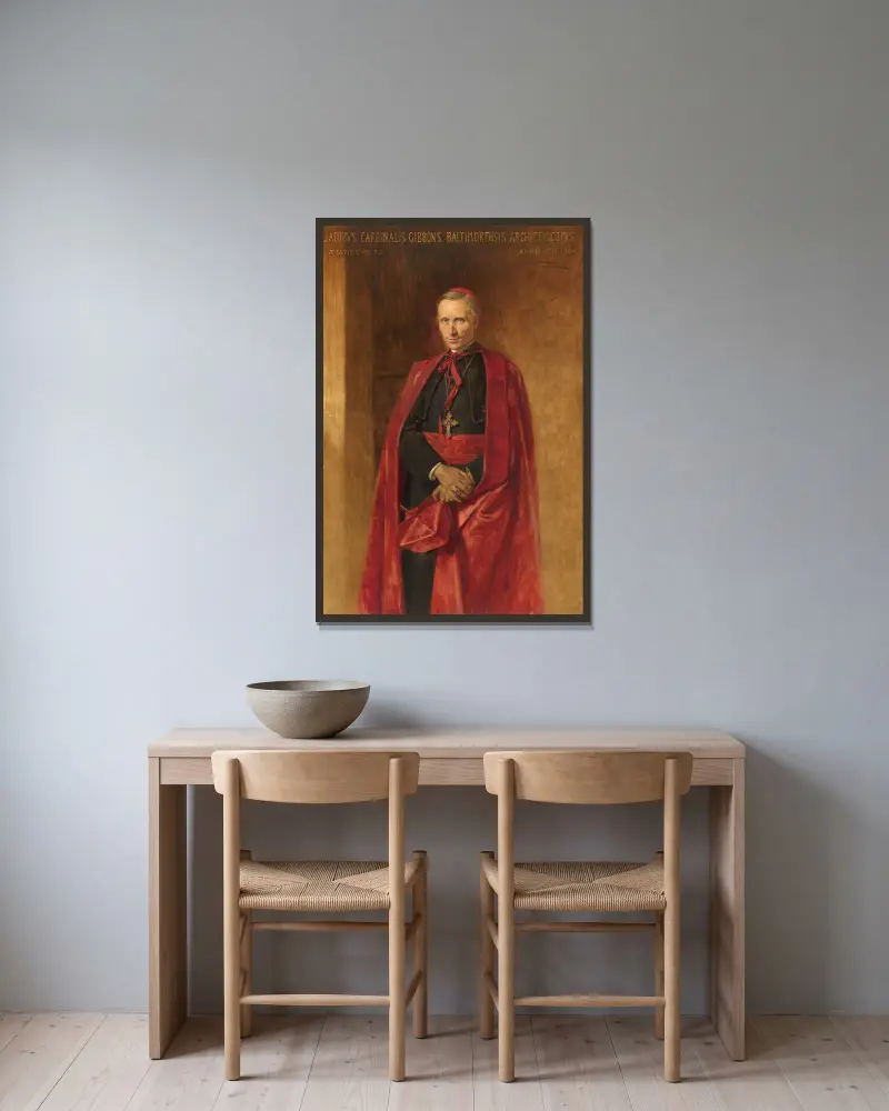 Kardinal James Gibbons von Théobald Chartran gerahmt an einer Wand