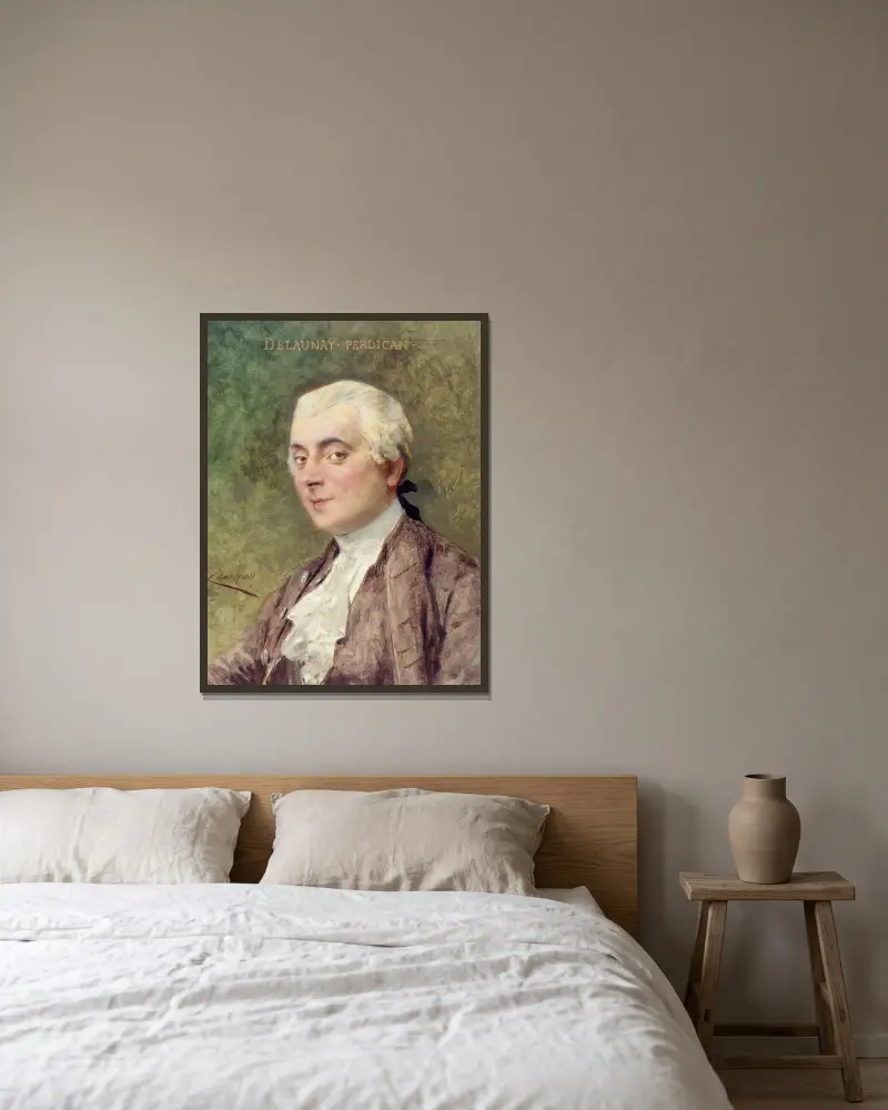 Portrait de Louis Delaunay av Théobald Chartran inramad på en vägg