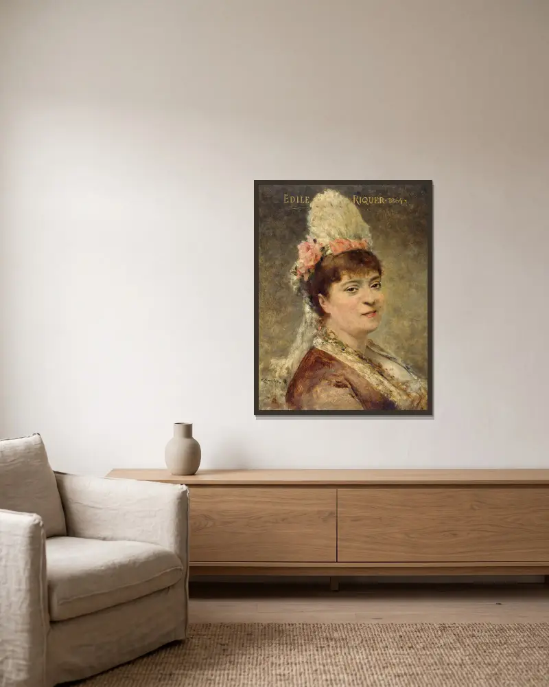 Porträt des Édile Riquer von Théobald Chartran gerahmt an einer Wand