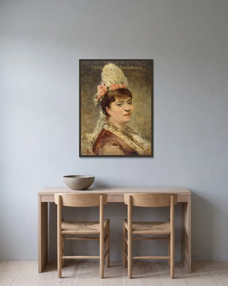 Porträt des Édile Riquer von Théobald Chartran gerahmt an einer Wand