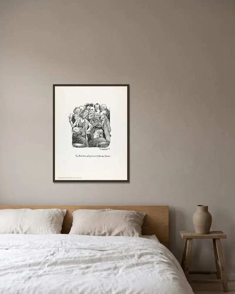 En Daare kan spørge mer end ti Vise kan besvare von Theodor Kittelsen gerahmt an einer Wand