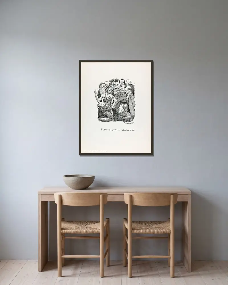 En Daare kan spørge mer end ti Vise kan besvare von Theodor Kittelsen gerahmt an einer Wand