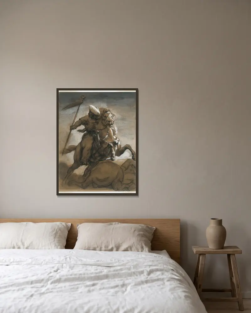 Turecki kawalerzysta w walce, Théodore Géricault w ramie na ścianie