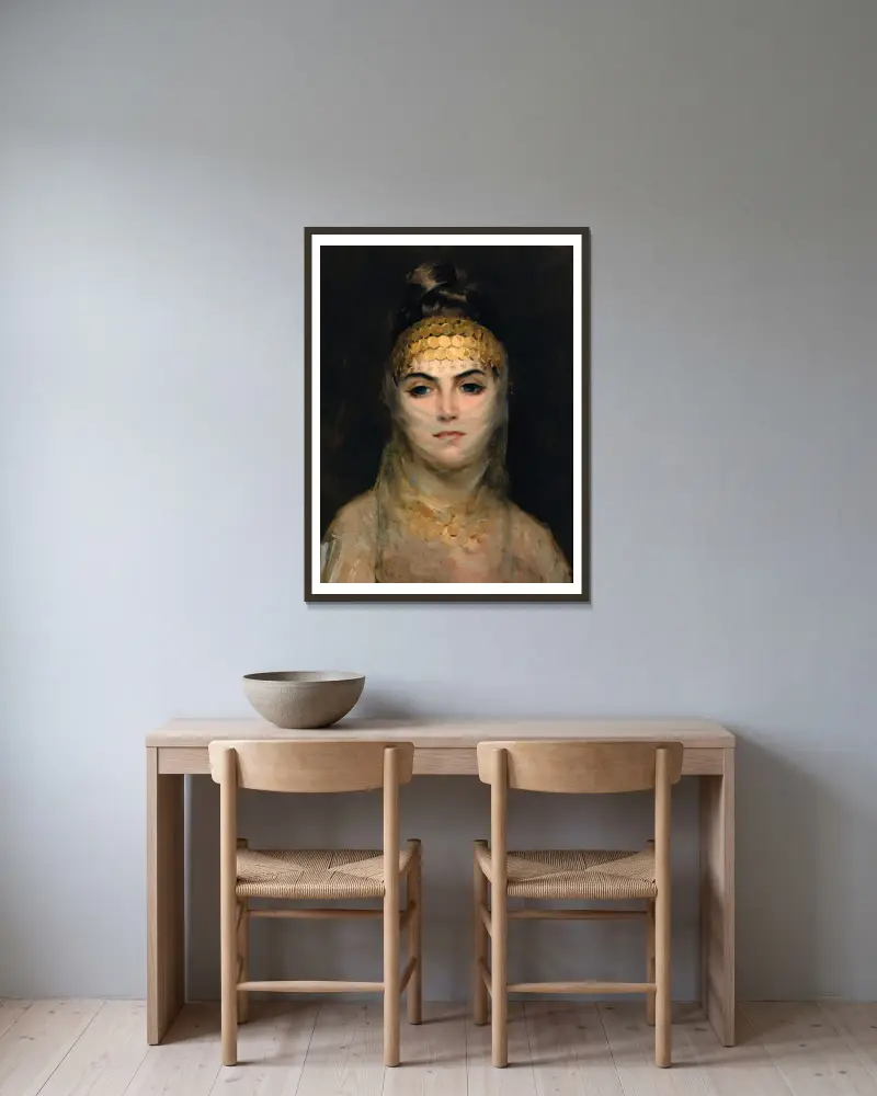 Odalisque av Theodoros Ralli inramad på en vägg