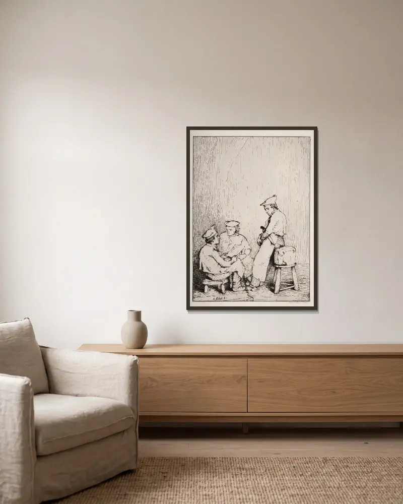 La Carte von Théodule Ribot gerahmt an einer Wand