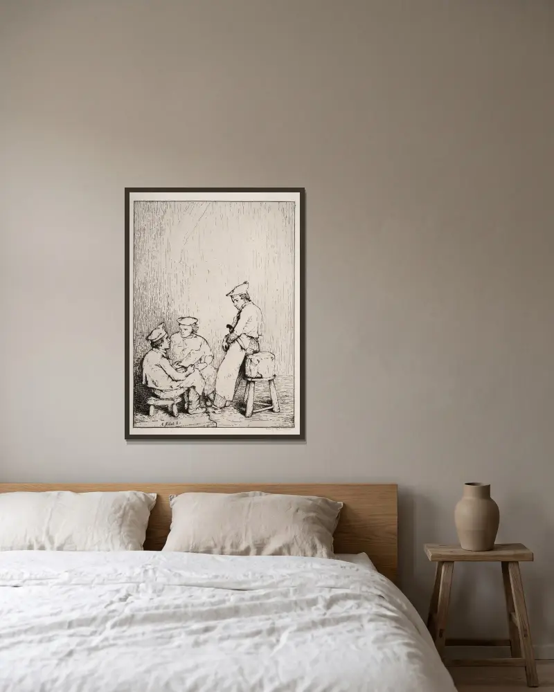 La Carte von Théodule Ribot gerahmt an einer Wand