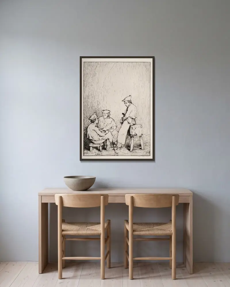 La Carte von Théodule Ribot gerahmt an einer Wand