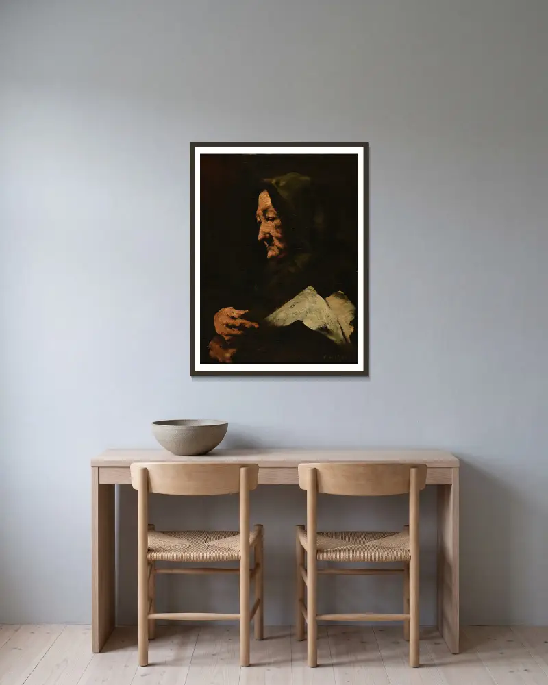 Familjetitlar av Théodule Ribot inramad på en vägg