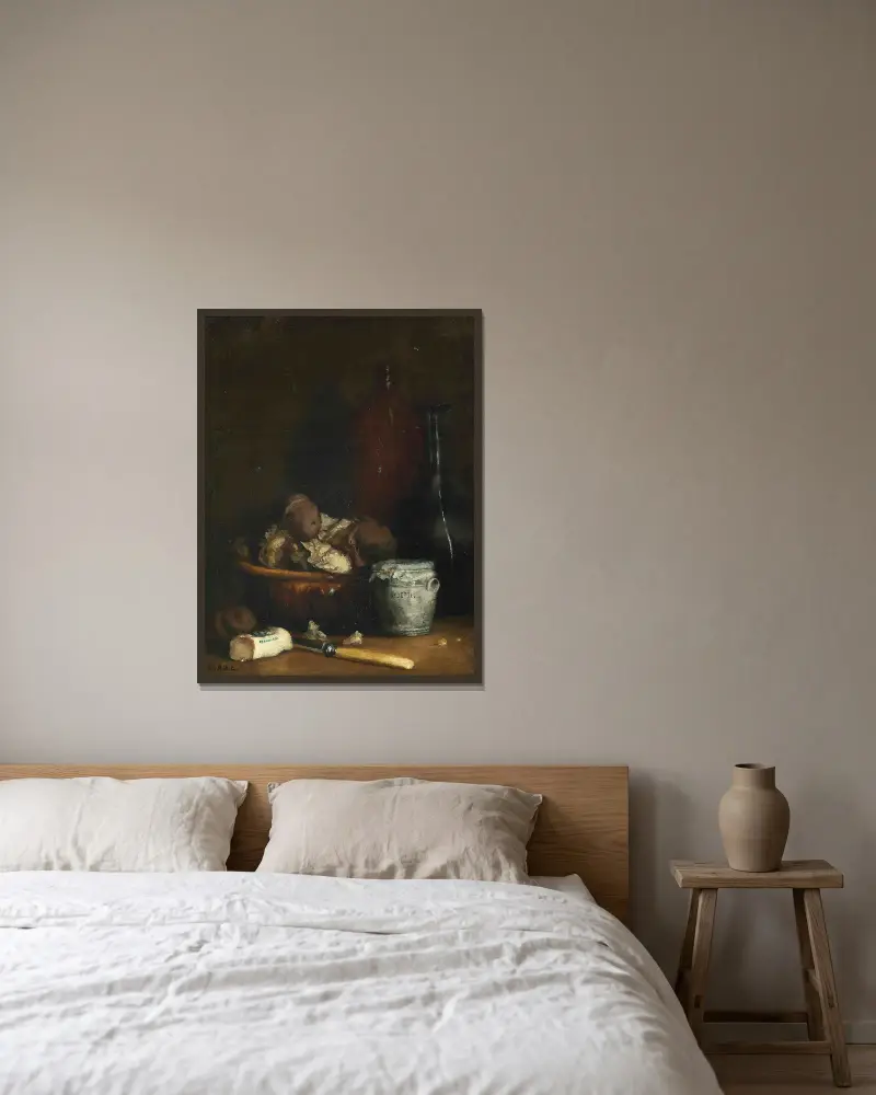 Rillettes avec accompagnements av Théodule Ribot inramad på en vägg