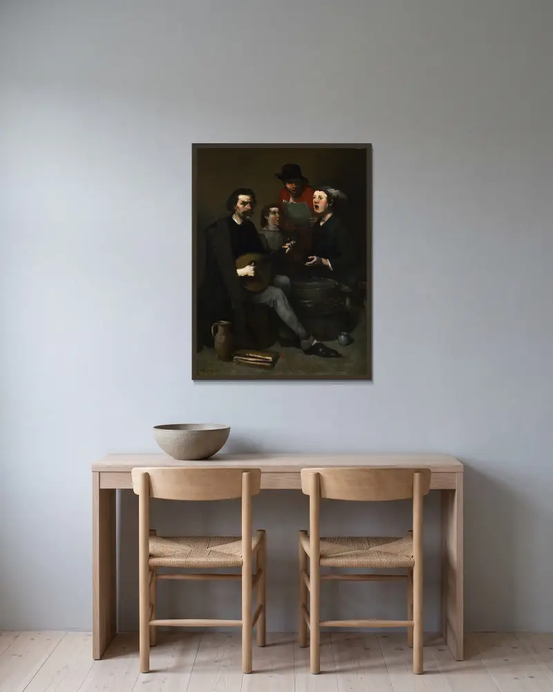 Śpiewacy, Théodule Ribot w ramie na ścianie