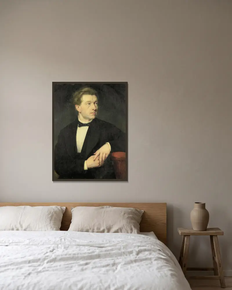 Dr J L Dusseau av Thérèse Schwartze inramad på en vägg