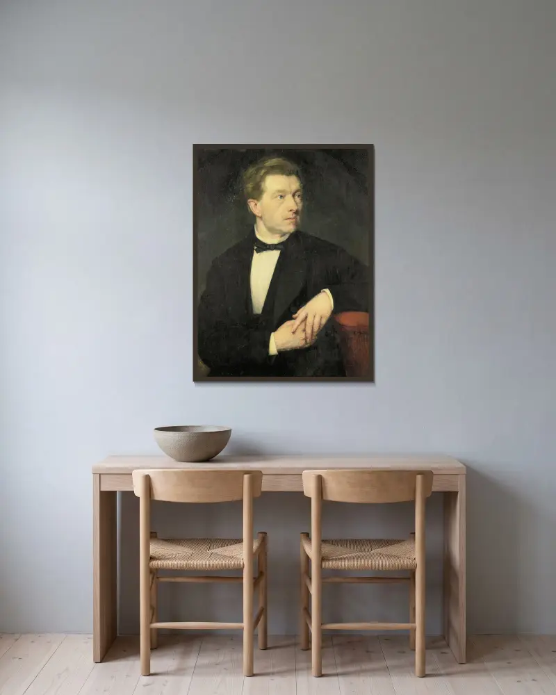 Dr J L Dusseau av Thérèse Schwartze inramad på en vägg
