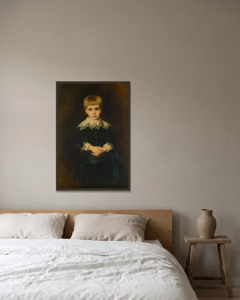 Porträtt av Pieter Smidt van Gelder av Thérèse Schwartze inramad på en vägg