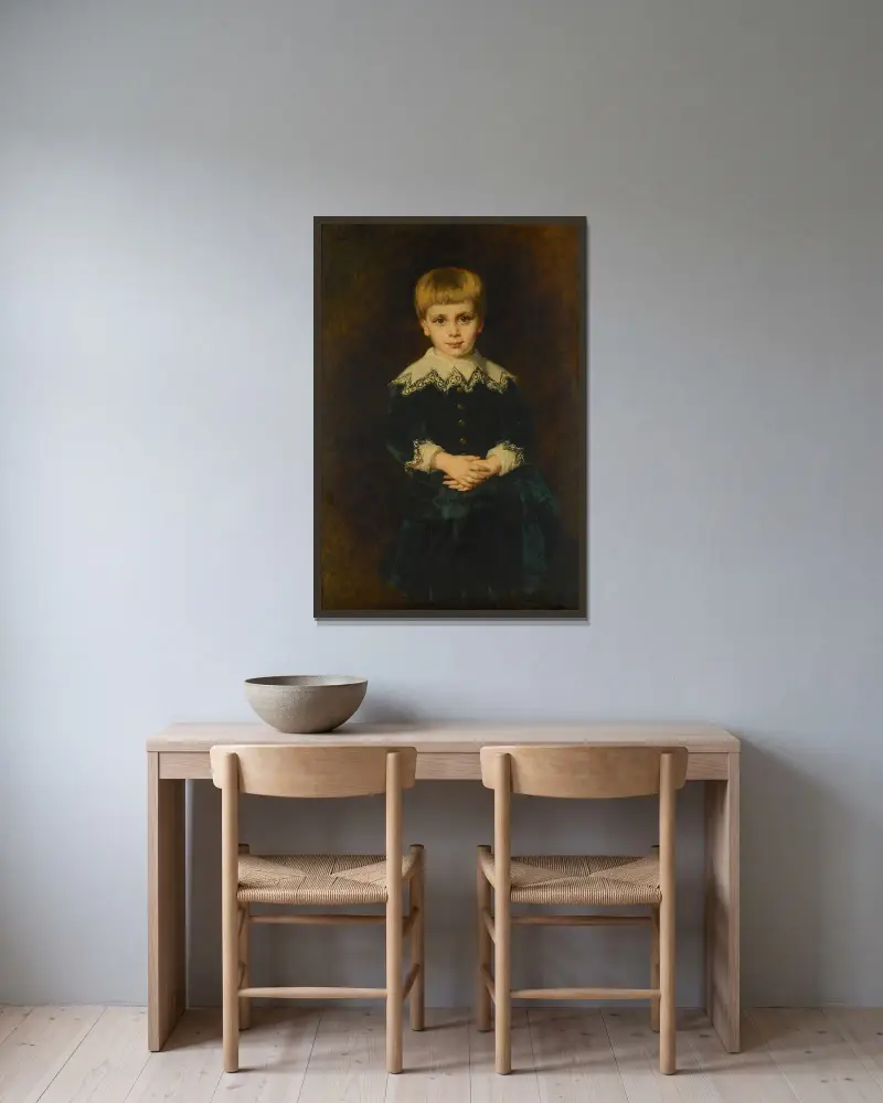 Porträtt av Pieter Smidt van Gelder av Thérèse Schwartze inramad på en vägg