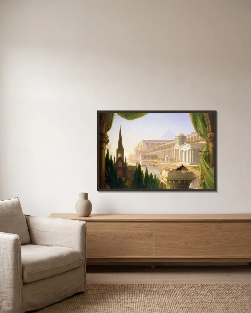 Architektův sen, Thomas Cole v rámu na stěně