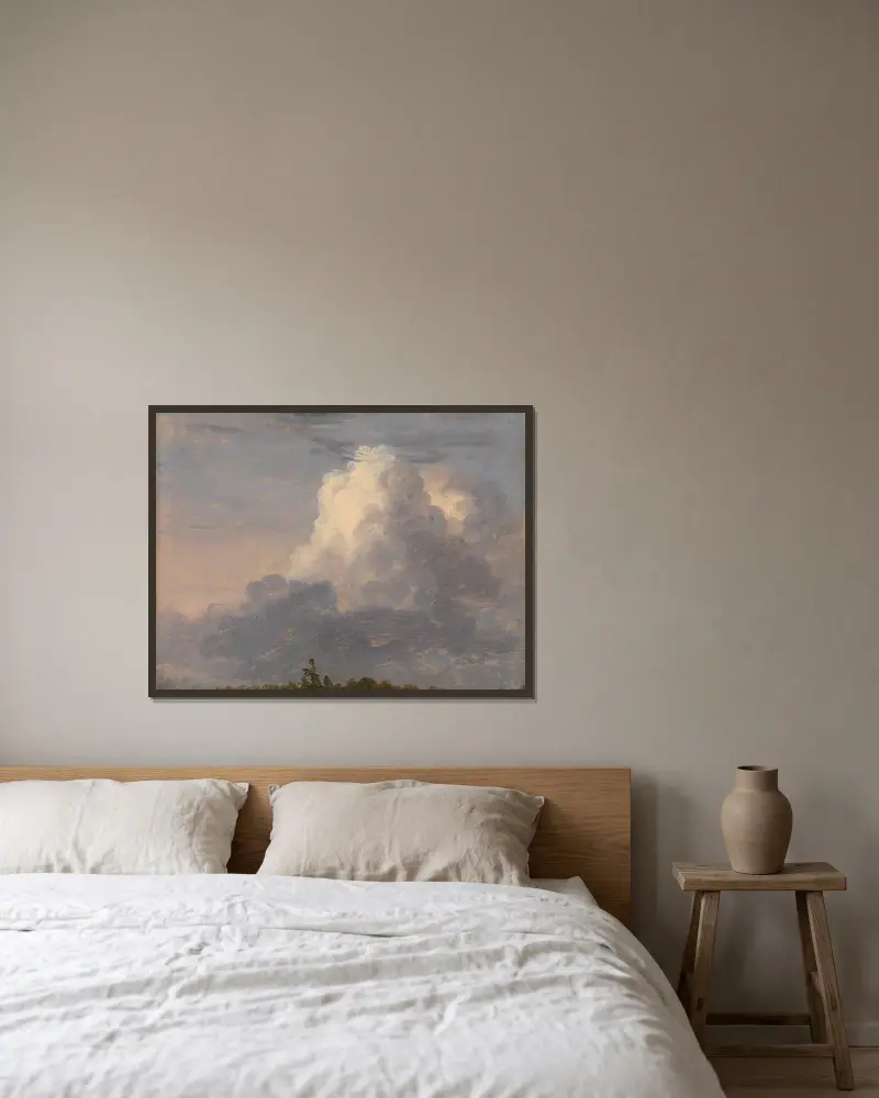 Clouds av Thomas Cole inramad på en vägg