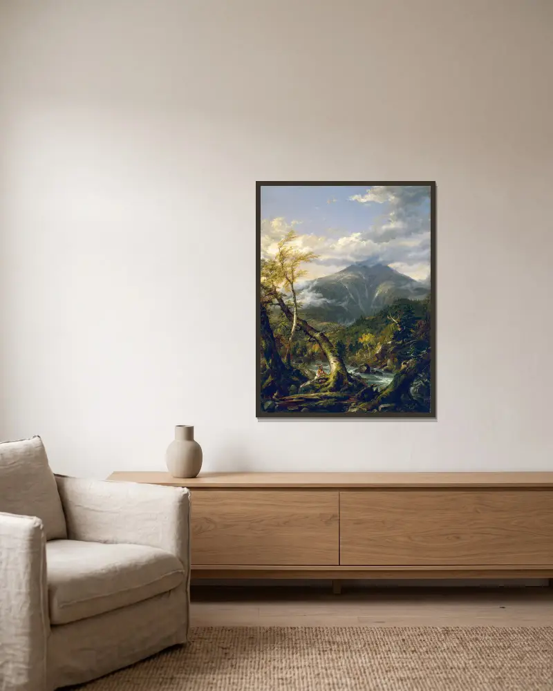 Indian Pass, Thomas Cole v rámu na stěně