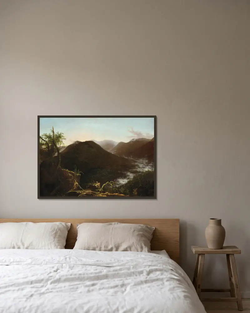Wschód słońca w Catskills, Thomas Cole w ramie na ścianie