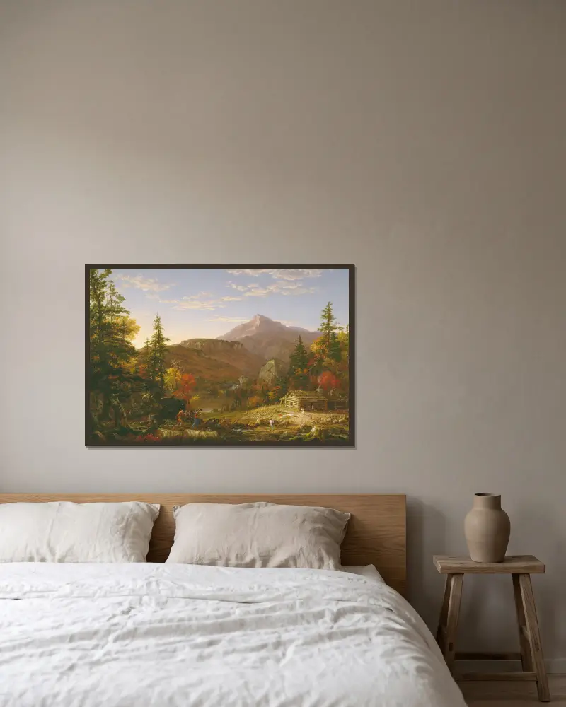 Lovec se vrací, Thomas Cole v rámu na stěně