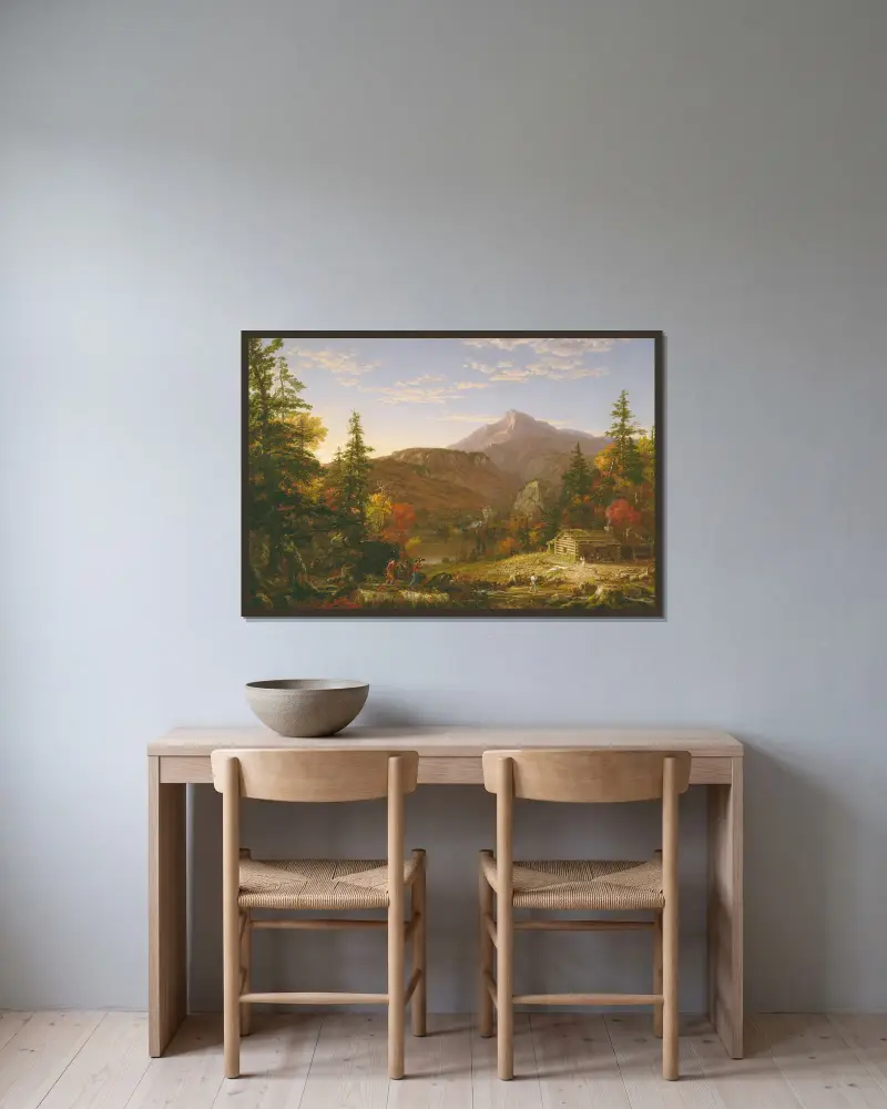 Lovec se vrací, Thomas Cole v rámu na stěně