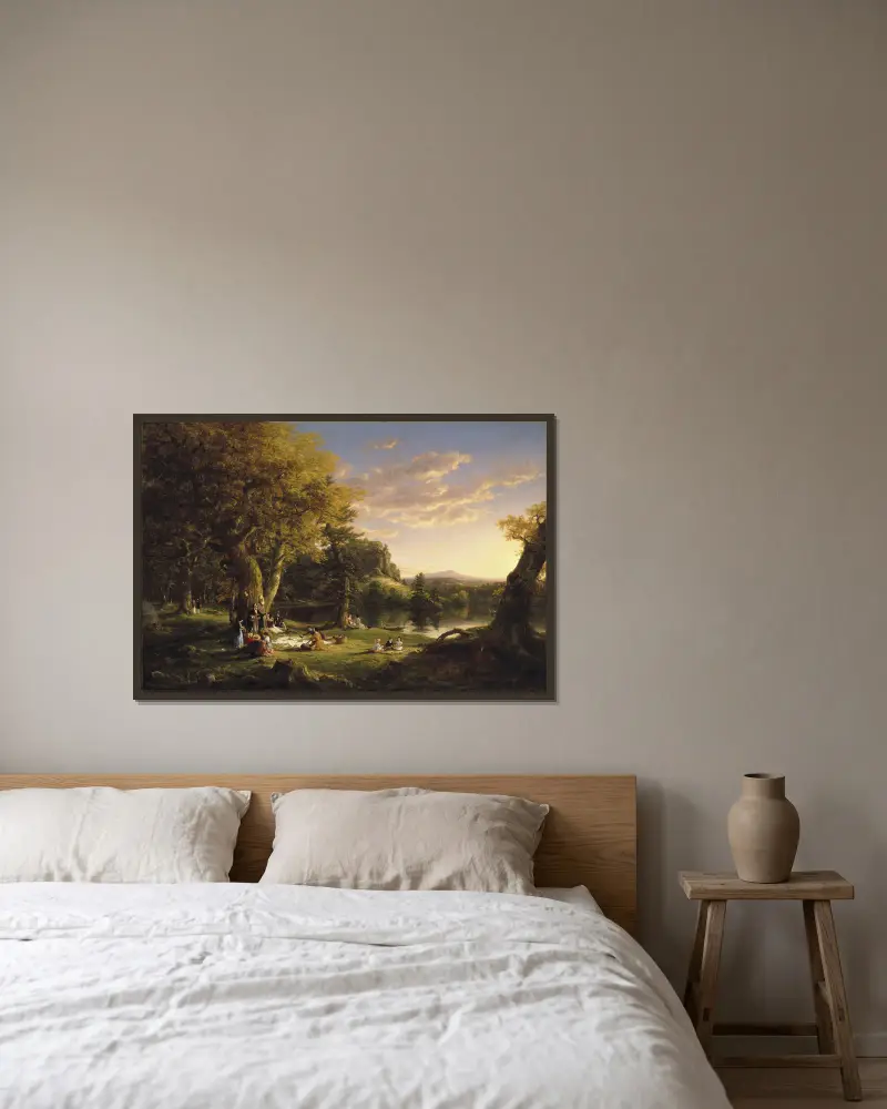 Piknik, Thomas Cole w ramie na ścianie
