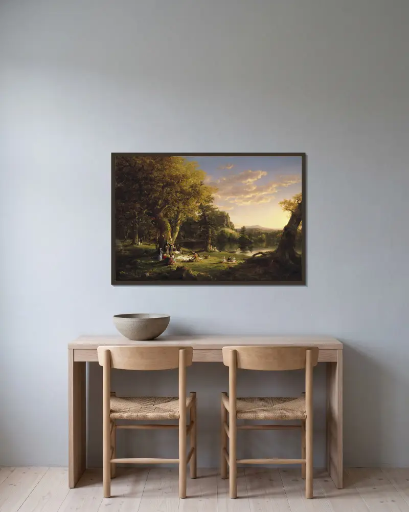 Piknik, Thomas Cole w ramie na ścianie