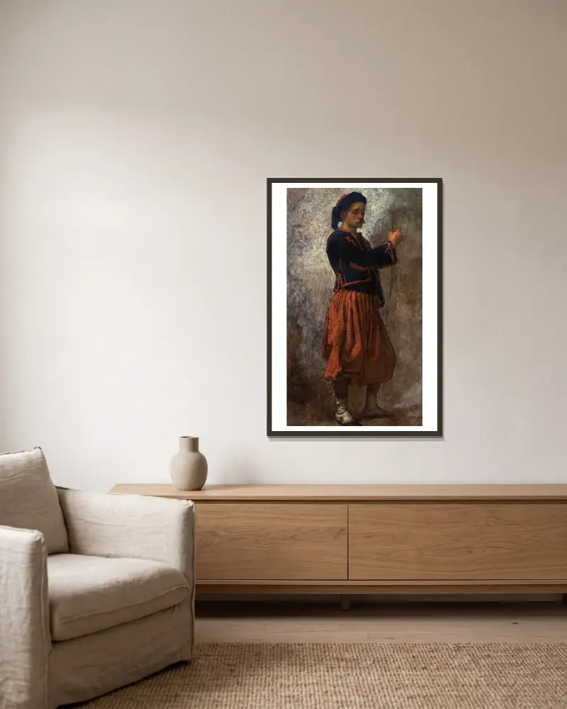 Ein Zouave von Thomas Couture gerahmt an einer Wand