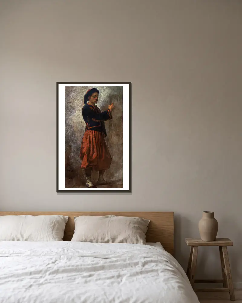 Ein Zouave von Thomas Couture gerahmt an einer Wand